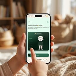 Child doing body check activity