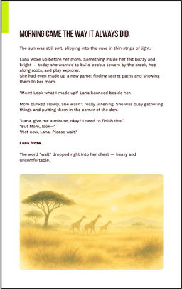 Story page — Lana meets Grima